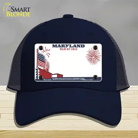 Maryland State Novelty License Plate Hat Mesh / Navy