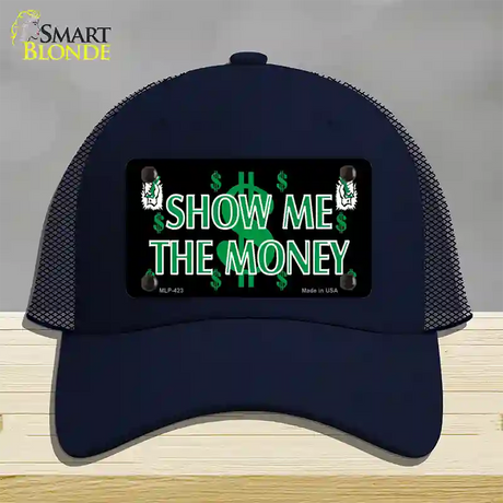 Show Me The Money Novelty License Plate Hat Mesh / Navy