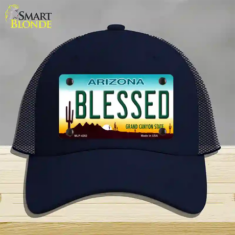 Blessed Arizona Novelty License Plate Hat Mesh / Navy