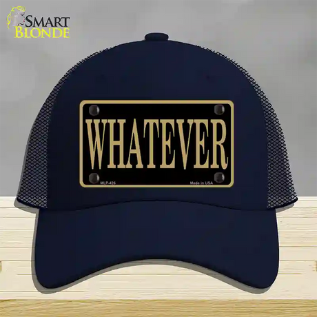 Whatever Novelty License Plate Hat Mesh / Navy