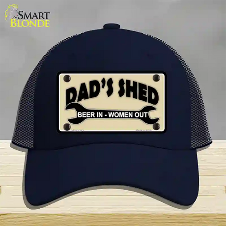 Beer In Women Out Novelty License Plate Hat Mesh / Navy