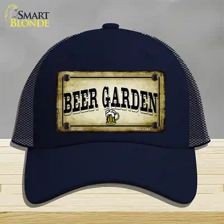 Beer Garden Novelty License Plate Hat Mesh / Navy