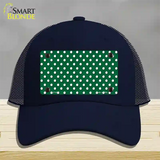 Green Polka Dot Novelty License Plate Hat Mesh / Navy