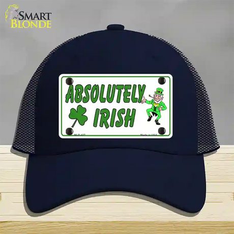 Absolutely Irish Novelty License Plate Hat Mesh / Navy