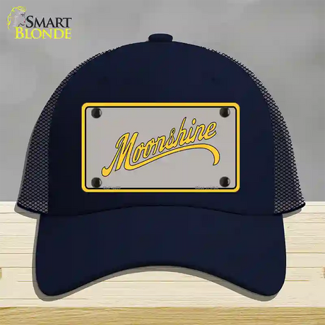 Moonshine Novelty License Plate Hat Mesh / Navy