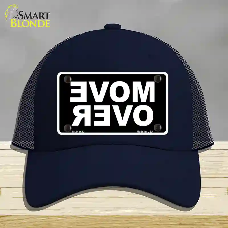 Move Over Black Novelty License Plate Hat Mesh / Navy