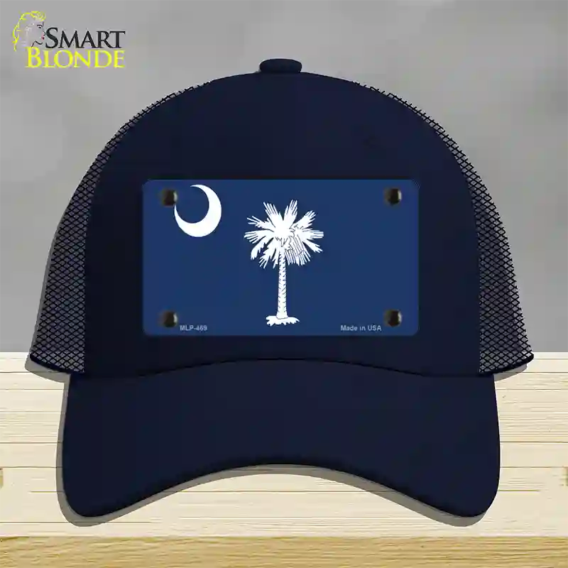 South Carolina State Flag Novelty License Plate Hat Mesh / Navy