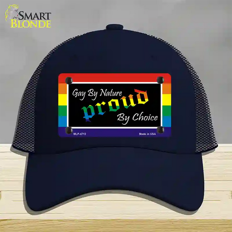 Gay By Nature Novelty License Plate Hat Mesh / Navy