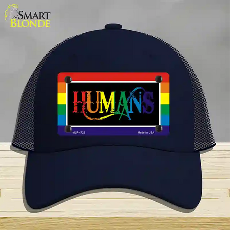 Humans Novelty License Plate Hat Mesh / Navy