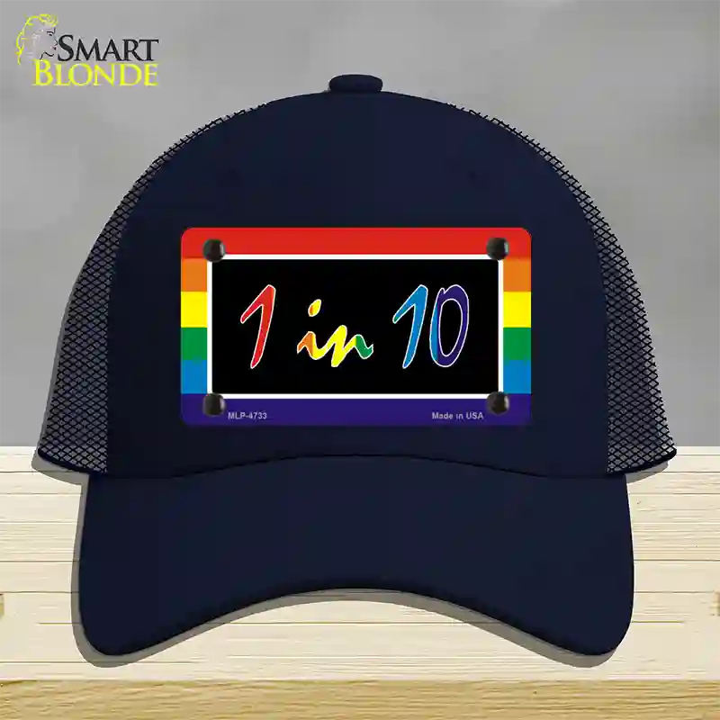 1 In 10 Novelty License Plate Hat Mesh / Navy