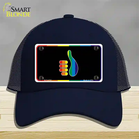 Thumbs Up Novelty License Plate Hat Mesh / Navy