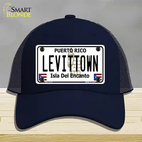 Levittown Puerto Rico Novelty License Plate Hat Mesh / Navy