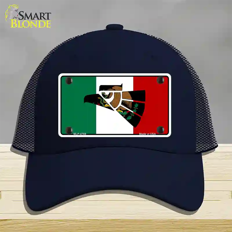 Made In Mexico Flag Novelty License Plate Hat Mesh / Navy