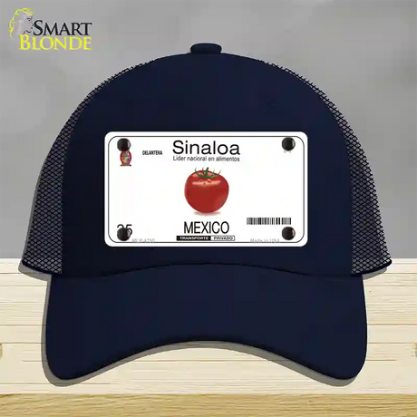 Sinaloa Mexico Novelty License Plate Hat Mesh / Navy