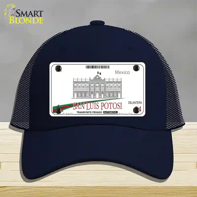 San Luis Potosi Mexico Novelty License Plate Hat Mesh / Navy