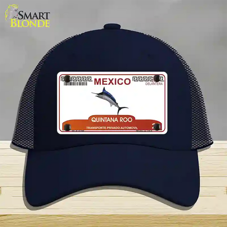 Quintana Roo Mexico Novelty License Plate Hat Mesh / Navy