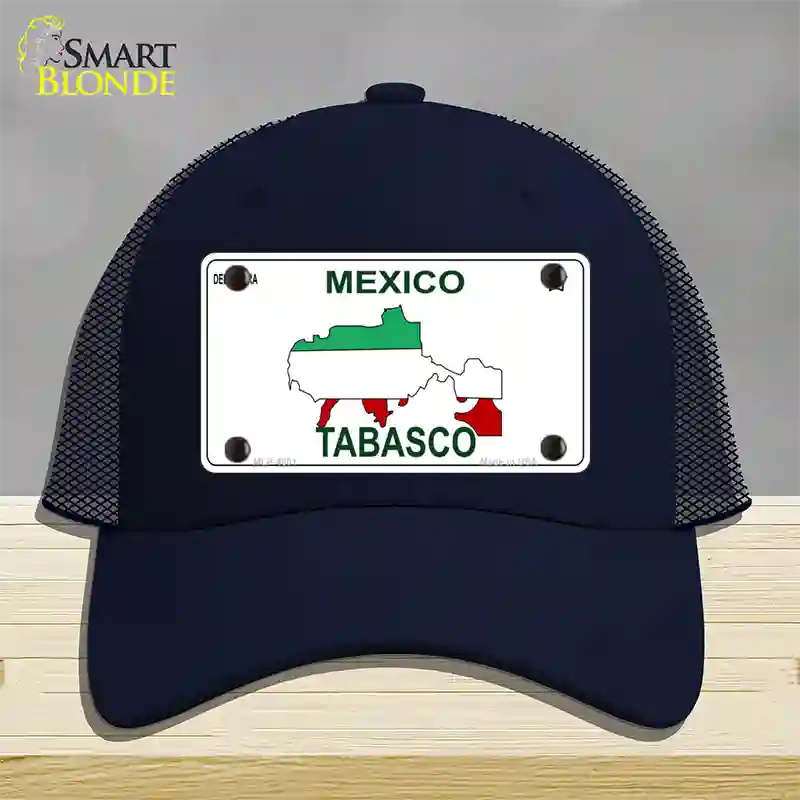 Tabasco Mexico Novelty License Plate Hat Mesh / Navy