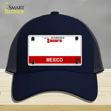 Sonora Mexico Novelty License Plate Hat Mesh / Navy