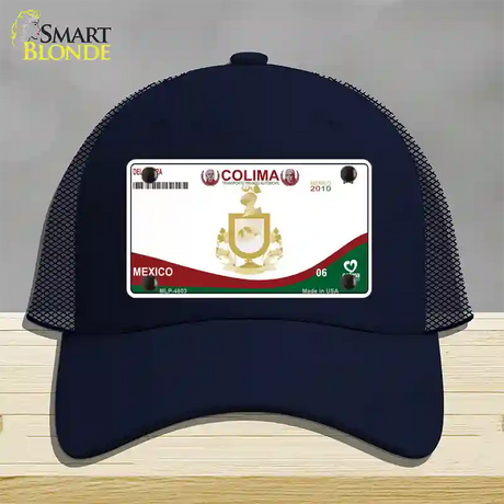 Colima Mexico Novelty License Plate Hat Mesh / Navy