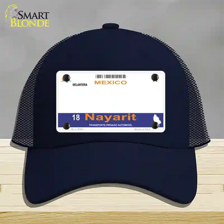 Nayarit Mexico Novelty License Plate Hat Mesh / Navy