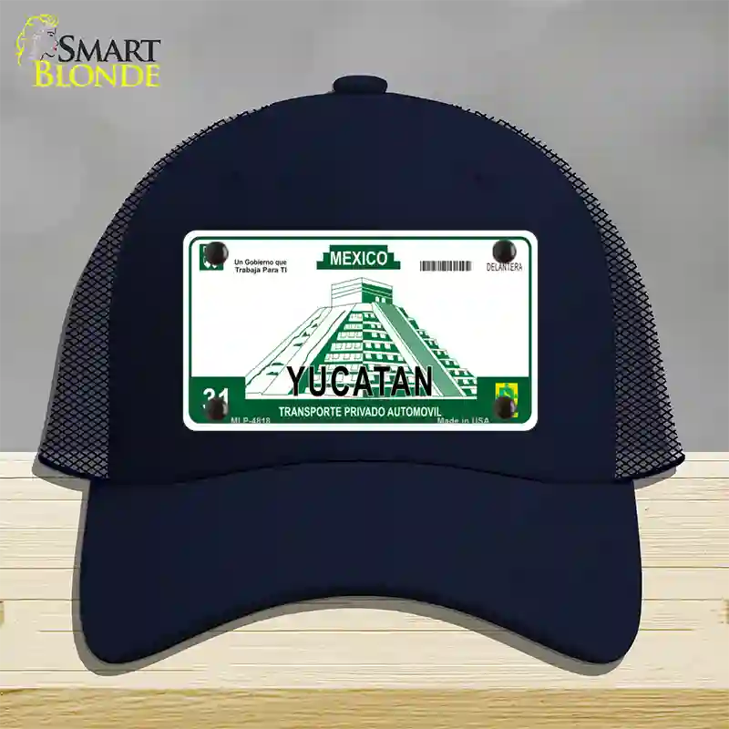 Yucatan Mexico Novelty License Plate Hat Mesh / Navy