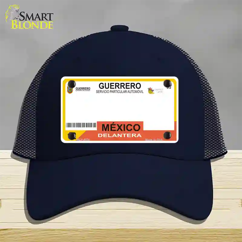 Guerrero Mexico Blank Novelty License Plate Hat Mesh / Navy