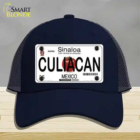 Culiacan Mexico Novelty License Plate Hat Mesh / Navy