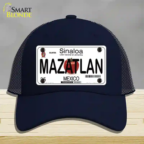 Mazatlan Mexico Novelty License Plate Hat Mesh / Navy