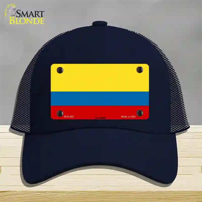 Colombia Flag Novelty License Plate Hat Mesh / Navy