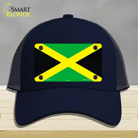 Jamaica Flag Novelty License Plate Hat Mesh / Navy