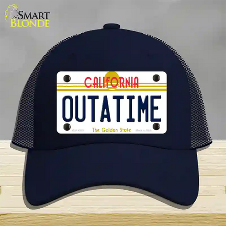 California Outtatime Novelty License Plate Hat Mesh / Navy