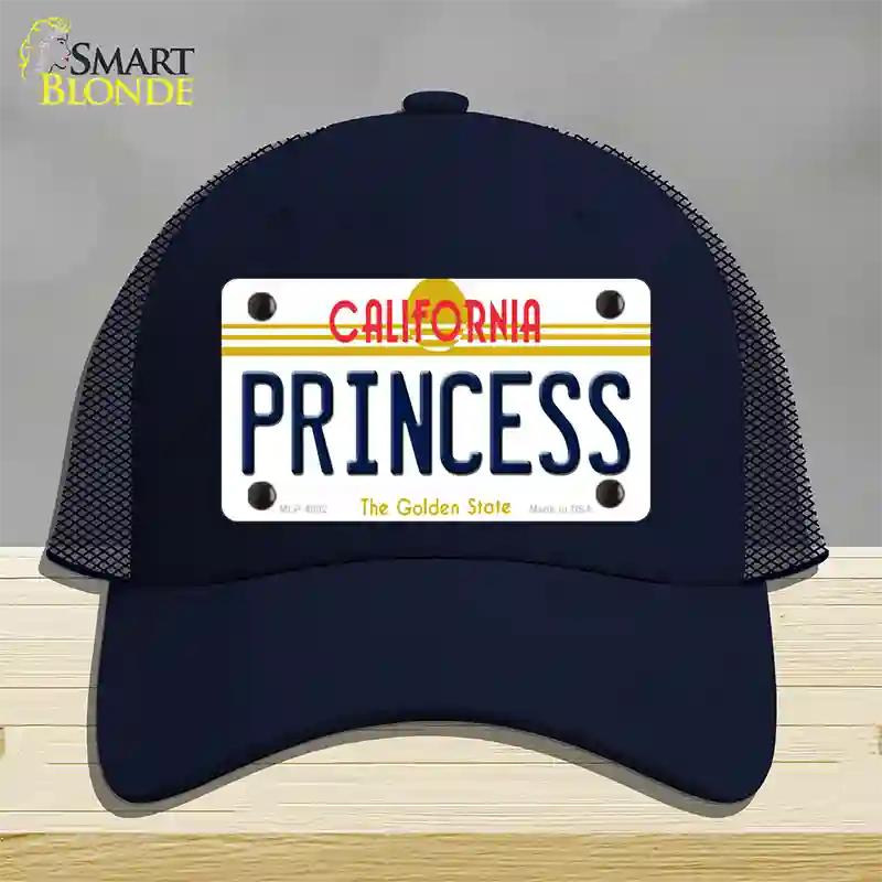 Princess California Novelty License Plate Hat Mesh / Navy