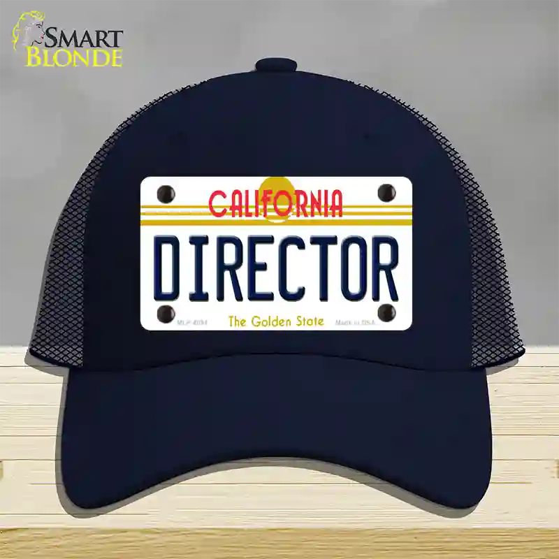 Director California Novelty License Plate Hat Mesh / Navy