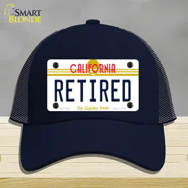 Retired California Novelty License Plate Hat Mesh / Navy