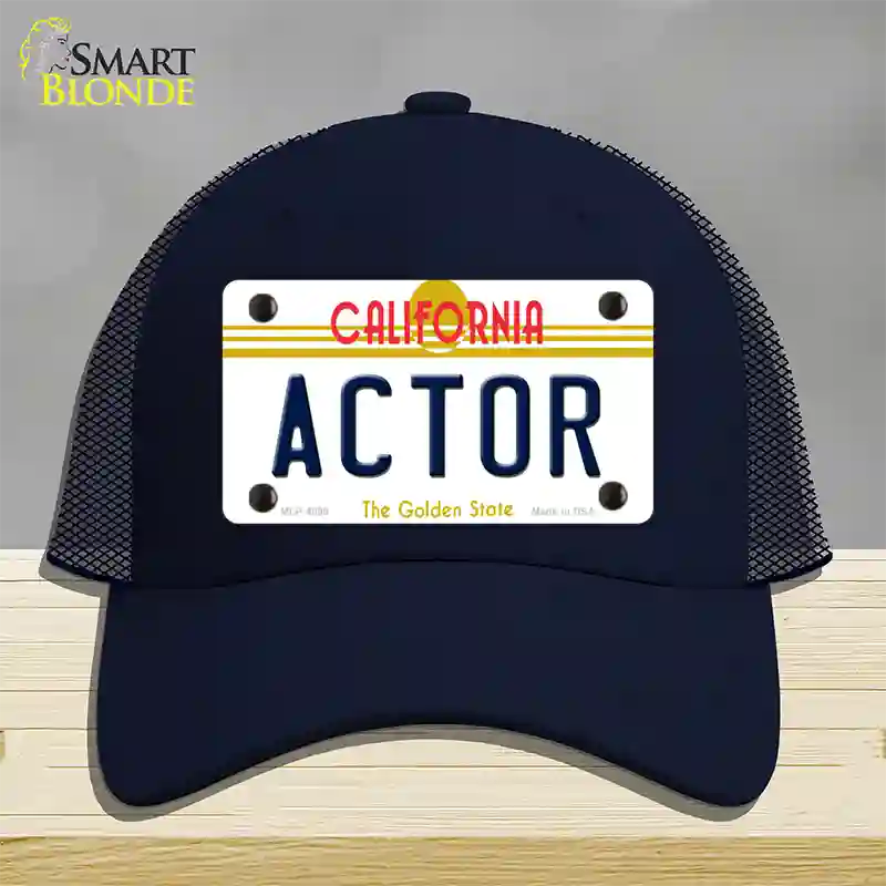 Actor California Novelty License Plate Hat Mesh / Navy