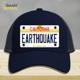 Earthquake California Novelty License Plate Hat Mesh / Navy