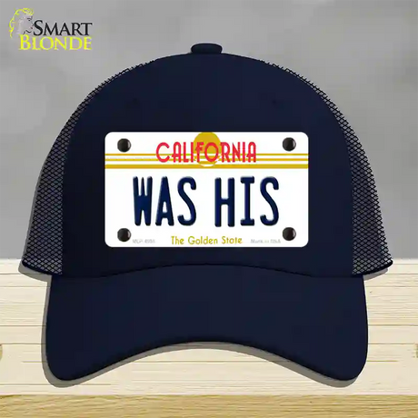 Was His California Novelty License Plate Hat Mesh / Navy