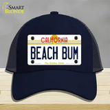 Beach Bum California Novelty License Plate Hat Mesh / Navy