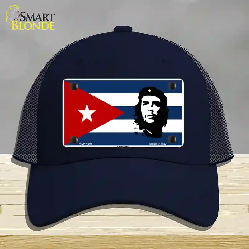 Che Guevara Flag Novelty License Plate Hat Mesh / Navy