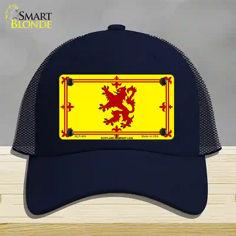 Scotland Lion Flag Novelty License Plate Hat Mesh / Navy