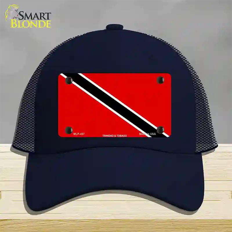 Trinidad Tobago Flag Novelty License Plate Hat Mesh / Navy