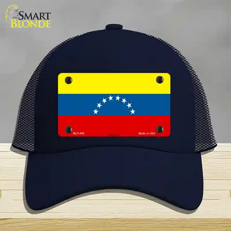 Venezuela Novelty License Plate Hat Mesh / Navy