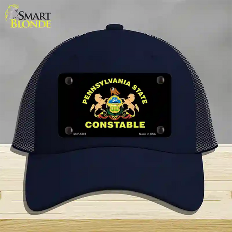 PA Constable Star Seal Novelty License Plate Hat Mesh / Navy