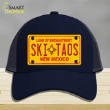 Ski Taos Yellow New Mexico Novelty License Plate Hat Mesh / Navy