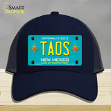 Taos Teal New Mexico Novelty License Plate Hat Mesh / Navy