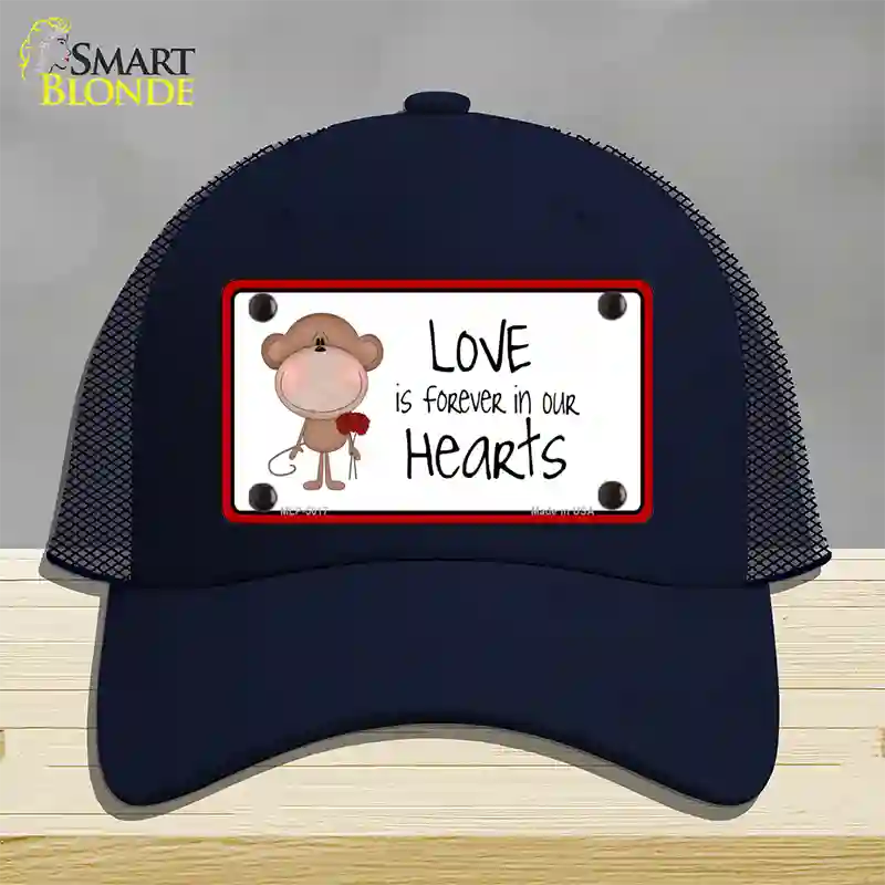 Love In Our Hearts Novelty License Plate Hat Mesh / Navy