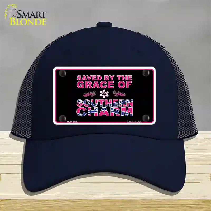 Southern Charm Novelty License Plate Hat Mesh / Navy