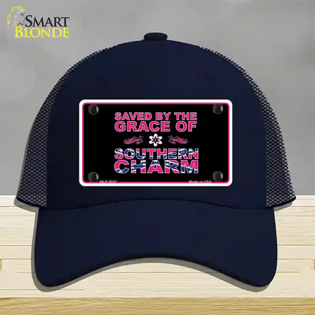 Southern Charm Novelty License Plate Hat Mesh / Navy