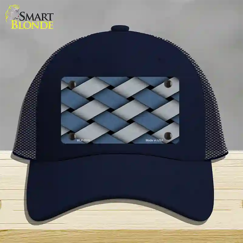 Weave Blue & Gray Novelty License Plate Hat Mesh / Navy