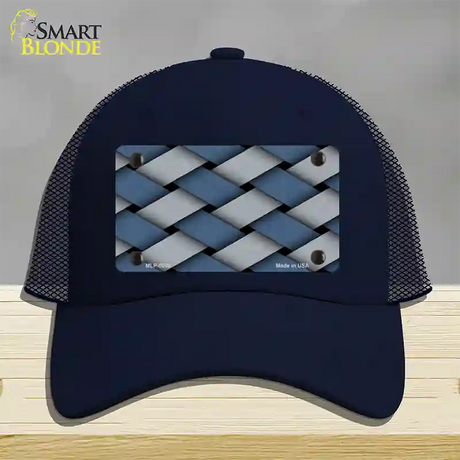 Weave Blue & Gray Novelty License Plate Hat Mesh / Navy